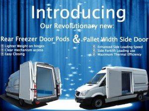 Our Revolutionary New Rear Freezer Door Panel & Pallet Width Side Door Our Revolutionary New Rear Freezer Door Panel & Pallet Width Side Door