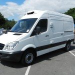 Refrigerated Vehicle Conversion with Pallet Width Side Freezer Door